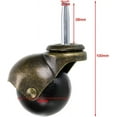 thumbnail image 3 of Ruedas giratorias de estilo vintage, ruedas de bola de latón antiguo para un movimiento suave, soporte resistente para muebles, mesas y gabinetes, 3 of 5