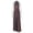 Dark Brown, variant on Women's O-Neck Sleeveless Backless Waistband A-Line Long Dress, Solid Color
