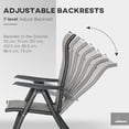 thumbnail image 4 of 2 Pcs Chaises Pliantes d'Extérieur en Osier avec Dossier Réglable, Brun, 4 of 7