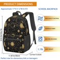 thumbnail image 3 of Sun and Moon Gothic Pattern 17" Waterproof Oxford School Backpacks for Teens, S-Shape Padded Straps, for School, Travel, Hiking, Camping, 3 of 5