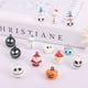 thumbnail image 2 of 10 piezas de mini campanas de metal divertidas y coloridas con múltiples formas, lindos cascabeles de calabaza y muñeco de nieve, colgantes para niños, regalos para Navidad y Halloween, 2 of 5