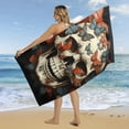 thumbnail image 4 of Gothic Skull Lover Oversized Beach Towel XL Pool Camping Swim Towels 32''x63'' Soft Blanket Accessories Must Vacation Necessities Adult, 4 of 7