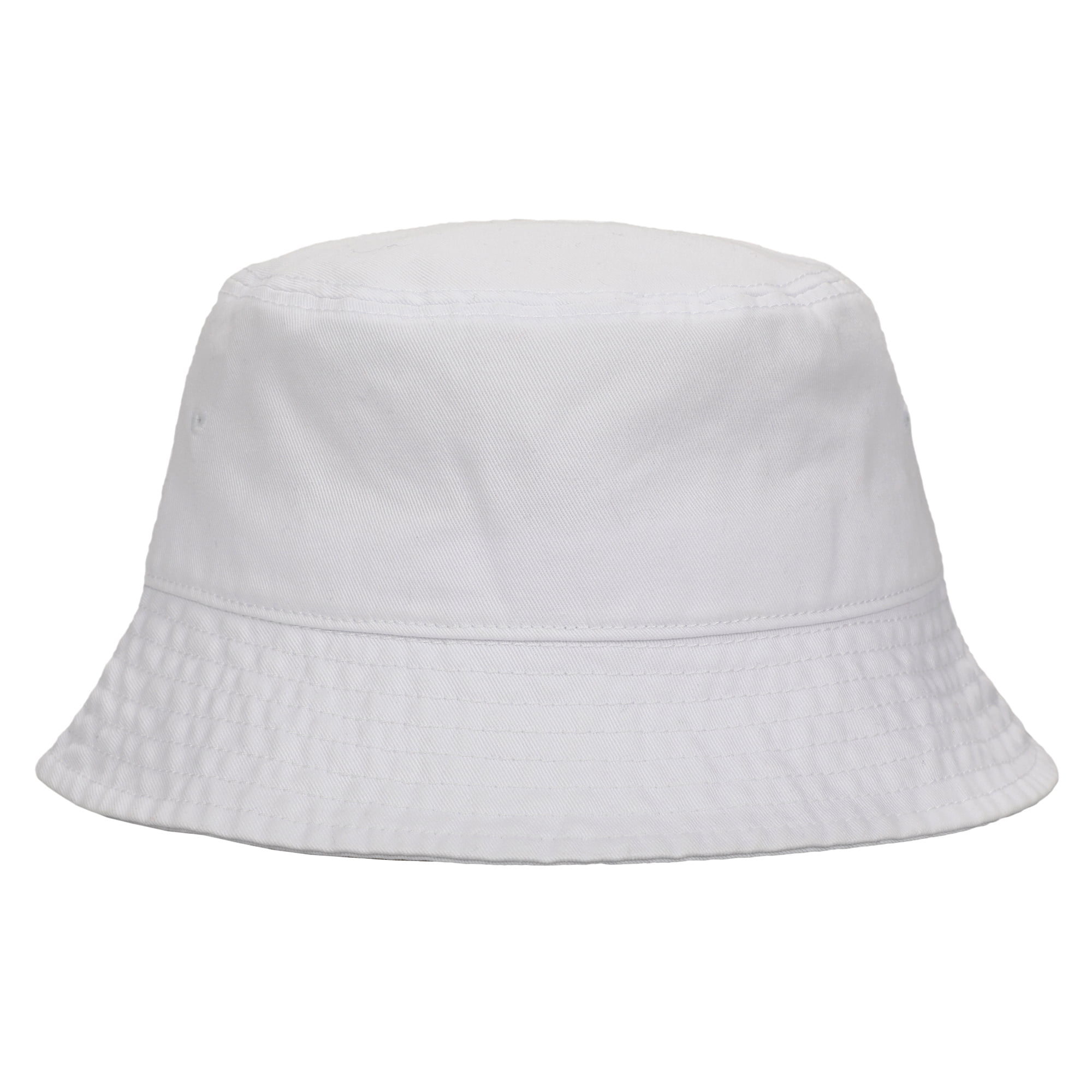 2-Pack Black & White Washed 100% Cotton Bucket Hat Everyday Cotton