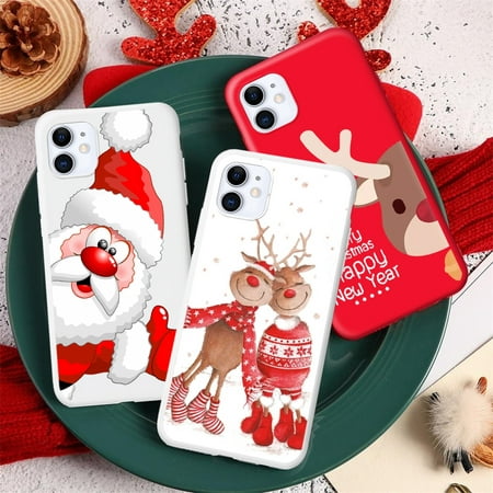 For iPhone 13 Case,Christmas navidad noel Mobile Accessories Soft TPU Silicone Thin Xmas Phone Case For iPhone 12 13 11 Covers Coque Cases iPhone 11 XS Max 7 8 XR 6 6s Plus Funda Couple Gifts Etc