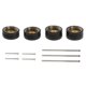 thumbnail image 1 of Juego de 2x 4 neumáticos denteros y traseros y con accesorios de bujes mm para autos de carreras a esca 1/64 Zulema Neumático de llanta de goma, 1 of 8