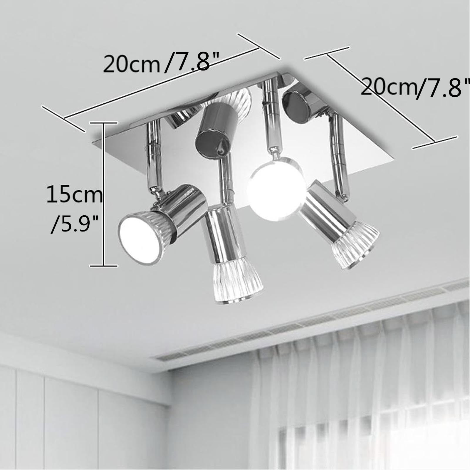 FNYOXU Flush Mount Ceiling Light,Modern Ceiling Lights Kitchen Adjus-table 4 Way Spotlights Fitting LED GU10 Bulbs