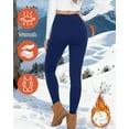 thumbnail image 4 of Wrongduck 2 Pack Fleece Lined Leggings for Women, High Waisted Thermal Winter Yoga Pants, Soft Warm Thick Workout Leggings for Cold Weather, 4 of 10
