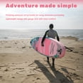 thumbnail image 3 of Quashley Pink Inflatable Paddle Board, 11 ft x 34 inch Wide All-Around SUP Board with Paddle, Hand Pump, Backpack and Leash, 3 of 7