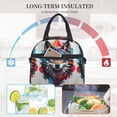 thumbnail image 4 of Balery Tie-Dye Wolf Head Bolsa de Almuerzo Impresa, Caja de Almuerzo Reutilizable, Bolsa Térmica Aislada para Almuerzo, Bolsa Antiderrames, 4 of 7