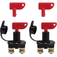 thumbnail image 1 of Paquete de 2 llaves dobles de gran tamaño M8 de dos orificios, 12 V/24 V, aislador de batería automotriz, interruptor de corte de energía, interruptor de emergencia, 1 of 5