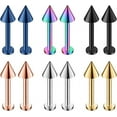 thumbnail image 1 of 12PCS 14G Surgical Steel Lip Ring Earring Stud Piercing Jewelry, 1 of 5