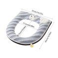 thumbnail image 3 of YgkuHd Toilet Seat Cover, Thickened Universal Toilet Seat Cushion Sitting Toilet Cover Warm Version Washable Toilet Seat Cushion Household Toilet Collar Washable D Shapetoilet Seat Cushion (Gray), 3 of 6