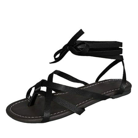 

simu Women s Sandals Comfortable Spring Women Sandals Roman Lightweight Casual Summer Fashion Flat Strap And Style Women s sandals Sandals Shoes Casual