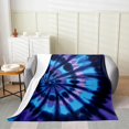 thumbnail image 2 of Tie Dye Throw Blanket for Girls Women,Spiral Tie Dye Flannel Blanket All Season Lightweight,Kids Gypsy Hippie Fleece Blanket Living Room Sofa Decor Twin,Bohemia Modern Plush Blanket Warm, 2 of 5