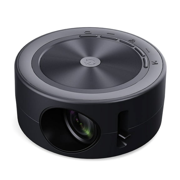 WINDLAND YT200 Mini LED Projector, Portable Small Home Theater Multifunction LCD Screen Built-in Speaker Birthday Gift for Child