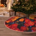 thumbnail image 5 of Daiia Marigold Flowers In Different Colors Drawing Merry Christmas Tree Skirt , Xmas Large Lace-up Tree Skirt, Santa Snowflakes Rustic Home Decorations New Year Party Farmhouse Decor-30", 5 of 6