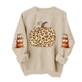 thumbnail image 5 of VKOYWKM Fall Sweatshirt for Women Halloween Pumpkin Graphic Sweatshirt Crewneck Long Sleeve Pullover Party Tops Matching Family Halloween Sweatshirts, 5 of 6