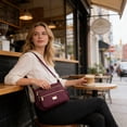 thumbnail image 6 of Large Capacity Women's Crossbody Bag - Stylish Multi Pocket Shoulder Bag for Commuters, Lightweight Oxford Fabric, Adjustable Strap, Ideal for Travel, Shopping, and Daily Use Purple, 6 of 6