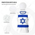 thumbnail image 4 of Israel Flag Men Basketball Sports Jersey Running Fitness Multifunction Sleeveless tshirt Exclusive Custom Name Nunber, 4 of 9