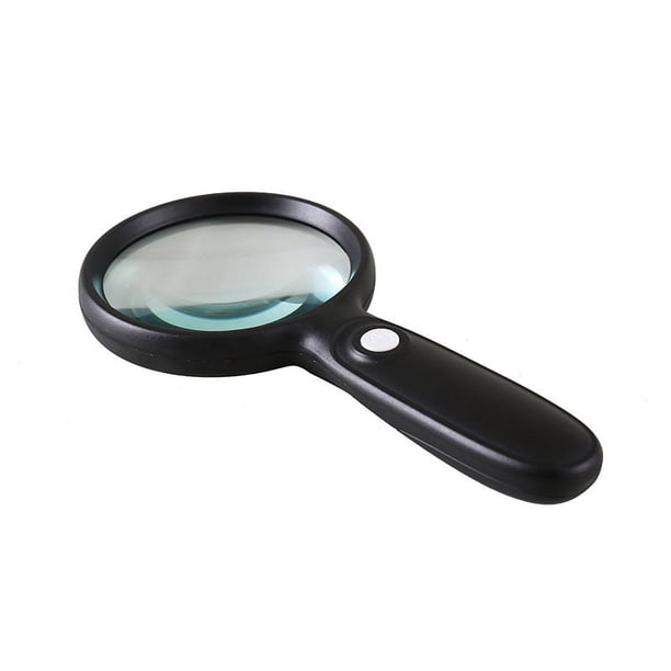Lupa 10X con luz, lupa de mano con 2 LED para lectura, inspección, pasatiempos y manualidades, diámetro de lente de 85 mm