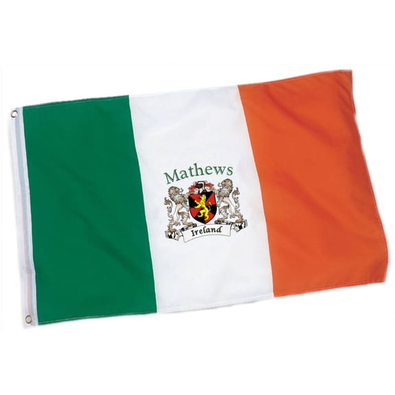 Mathews Irish Coat of Arms Flag - 3'x5' foot.
