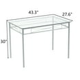 Glass Dining Table Set for 4, Modern 5 Piece Dining Room Table Sets