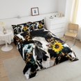 thumbnail image 3 of Erosebridal Animals Cow Bedding Twin Comforter Set, Rustic Sunflower Down Comforter, Cheetah Leopard Decor, Reversible 2pcs, 3 of 8