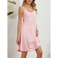 thumbnail image 4 of Gustave Spaghetti Strap Summer Dress for Women Eyelet Embroidery Casual Midi Sundress Sleeveless Swing Tank Dresses Beach Cover Ups "Pink, S", 4 of 6