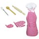 thumbnail image 1 of Partheme Novelty Toys 1 Counts Chef Set for Kids Kitchen Cooking and Baking Kits Dress Up Role Play Toys Hot Pink, 1 of 3