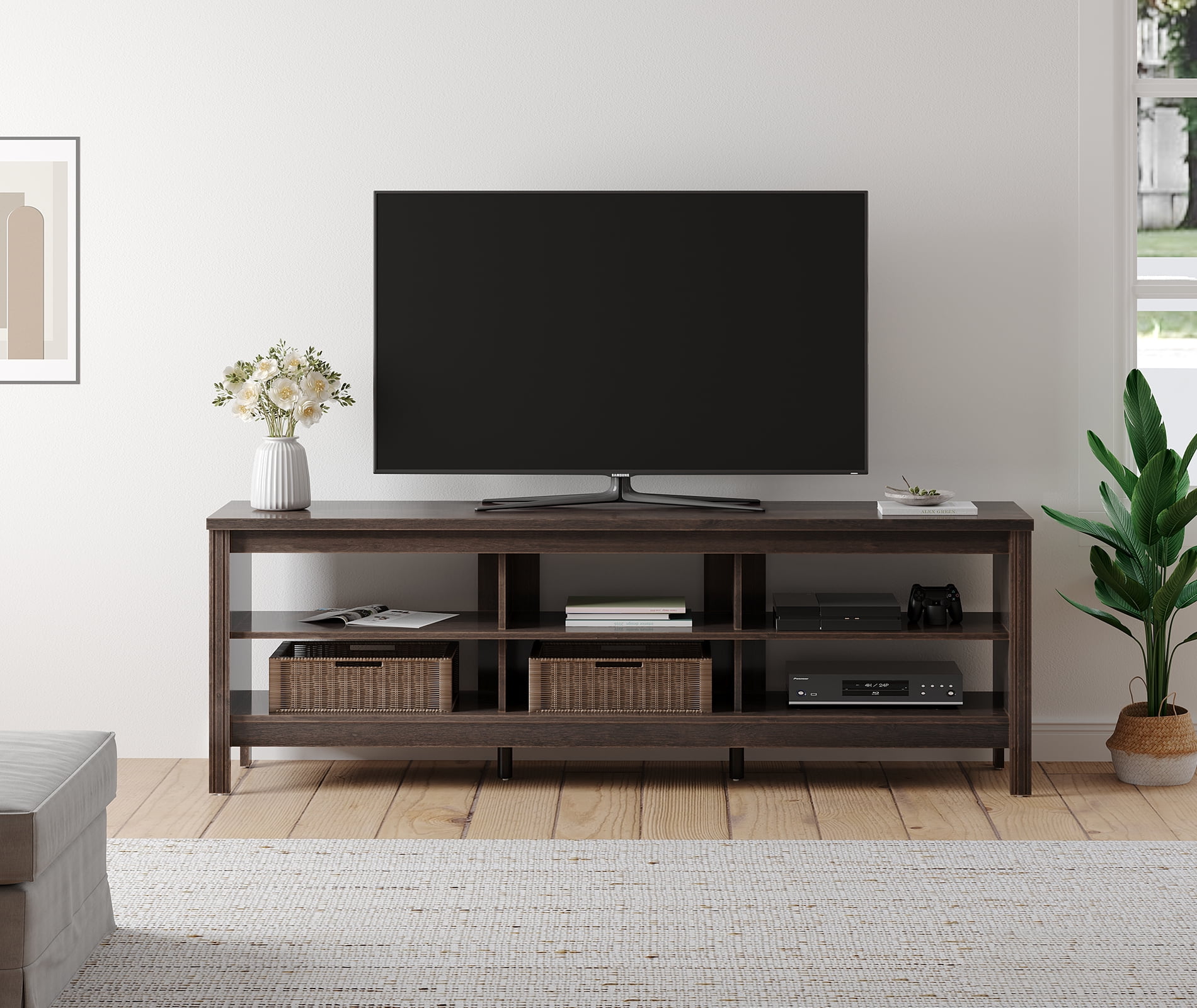 75 tv console table