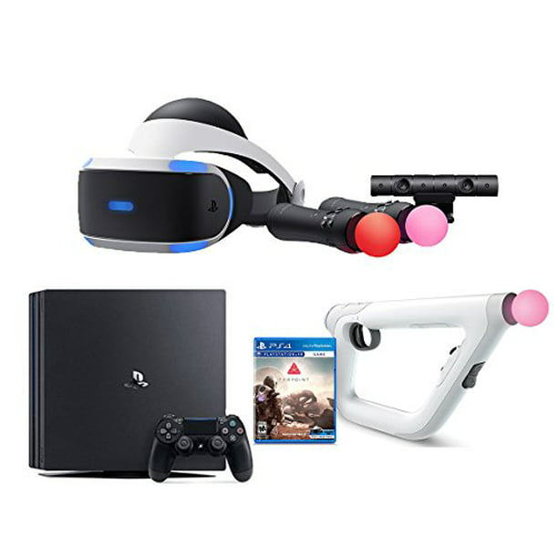 PlayStation VR Starter Bundle 3 Items: VR Bundle, PSVR Aim Controller Farpoint Bundle, Playstation 4 Pro Console - Walmart.com