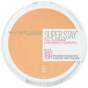 Maybelline Super Stay Powder Foundation Makeup, Full Coverage, 320 Honey, 0.21 oz