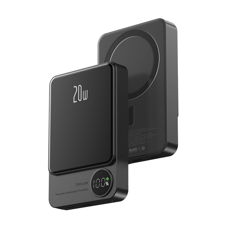 Aessdcan 20W Wireless Power Bank Wirelessly Charging External