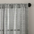 thumbnail image 4 of Clean Window Textured Slub Stripe Anti-Dust Curtain Panel,52" x 84", Gray, 4 of 9