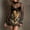 Yellow Feather, variant on Women's Sexy Lace Trim with Floral Print High Neck Long Sleeve Bodycon Mini Dress for Formal & Casual Red Floral，L