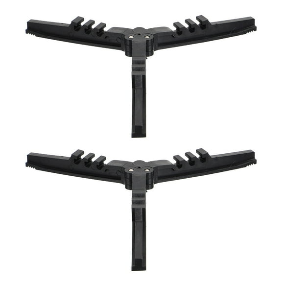 2Pcs Mini Folding Outdoor Camping Stove Stand with Plastic, Portable Black Tank Holder for Hiking