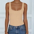 thumbnail image 2 of enyan Women's Tank Tops Square Neck Sleeveless Ladies Tank Top Undershirts Spaghetti Strap Tank Top,Rose Gold,S, 2 of 7