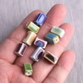 thumbnail image 6 of U8MO 10pcs Rectangle Cuboid Shape 12x8mm Flambed Glazed Enamal Ceramic Porcelain Bead-13#, 6 of 6