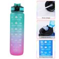thumbnail image 2 of Tazas de agua de 1000 ml para adultos y niños, hervidor deportivo con degradado de paja, regalos (verde púrpura) Tmvgtek Libre de BPA, 2 of 6