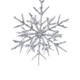 thumbnail image 3 of Adorno colgante para árbol de Navidad, decoración navideña, purpurina decorativa, fiesta Copo de nieve plateado, 3 of 9