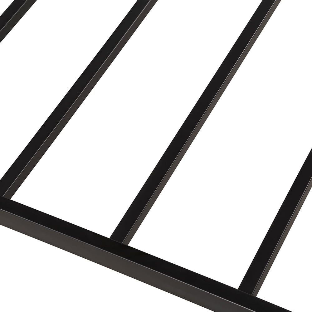 Private Jungle Metal Daybed Platform Beds, Steel Bed Frame with Trundle Built-in Casters,Twin/Black Private Jungle Metal Daybed Platform Beds, Steel Bed Frame with Trundle Built-in Casters,Twin/Black