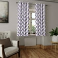 thumbnail image 2 of Ambesonne Eggplant Grommet Curtain, Nutritious Meal, 50" x 63", Violet White, 2 of 6
