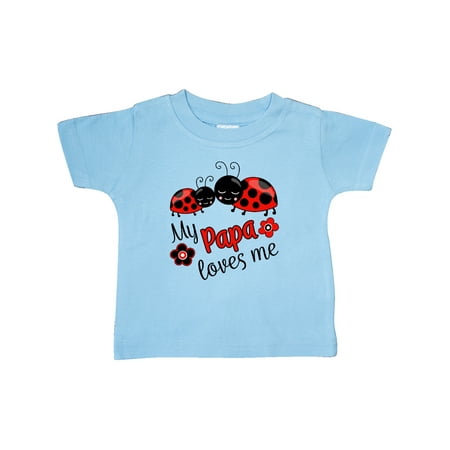 

Inktastic My Papa Loves Me with Cute Ladybugs Gift Baby Boy or Baby Girl T-Shirt