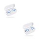 thumbnail image 1 of Monstrate Auriculares Auriculares impermeables compatibles con Bluetooth Auriculares Blanco Azul Blanco azul 2Conjunto, 1 of 6