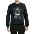 thumbnail image 2 of Wild Bobby Saved By Jesus Fueled By Coffee Inspirational/Christian Unisex Crewneck Graphic Sweatshirt, Black, Small, 2 of 5