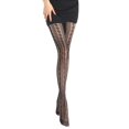 thumbnail image 4 of Calcetines ultrafinos de doble línea negros rectos de malla fina con calcetines de malla de diamante pantimedias medias de red sexy, 4 of 6