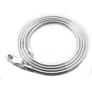Italian 2mm Sterling Silver Snake Chain Necklace