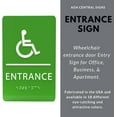 thumbnail image 6 of ADA CENTRAL SIGNS - 6"X9" Entrance Sign - ADA Compliant Tactile Graphics Grade 2 Braille Text Acrylic Wall Signs – Wheelchair Accessible Double Sided Tape Entry Sign for Office, Business, & Apartment, 6 of 7
