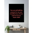 thumbnail image 2 of Bible Verse Psalm 138:8 Poster Wall Art, Modern Wall Decor For Living Room Bedroom, 8x12 UNFRAMED, 2 of 3
