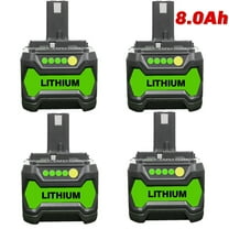 4Pack 18V 8.0Ah For Ryobi Battery One  Plus Li-ion P108 P104 P109 RB18L50 Cordless Power Tools